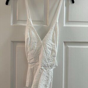 Broderie Anglaise Crossover Strappy Cami Top from Nasty Gal, never worn